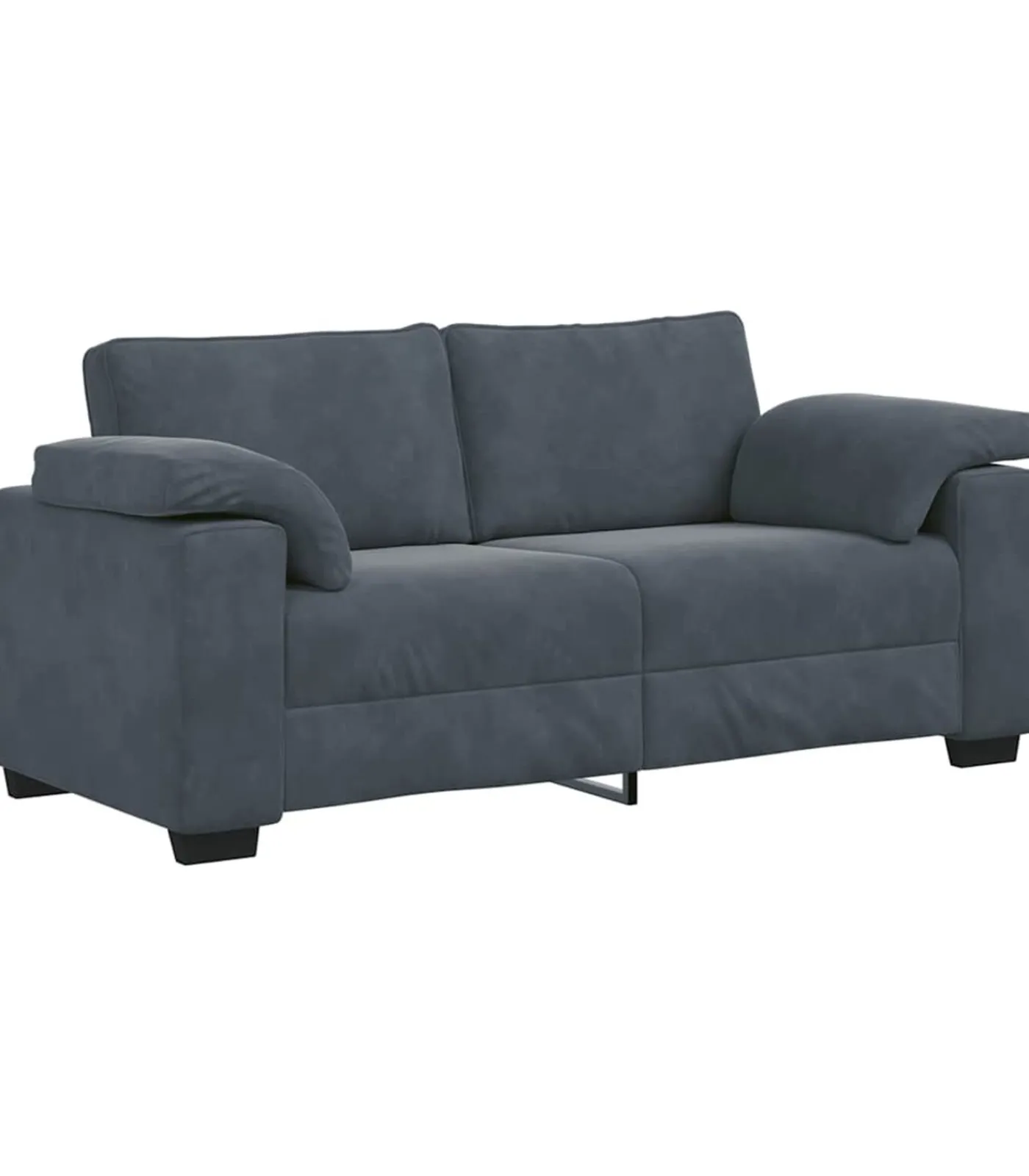 Outlet Loveseat bank 140 cm fluweel donkergrijs Zetels