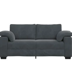 Outlet Loveseat bank 140 cm fluweel donkergrijs Zetels