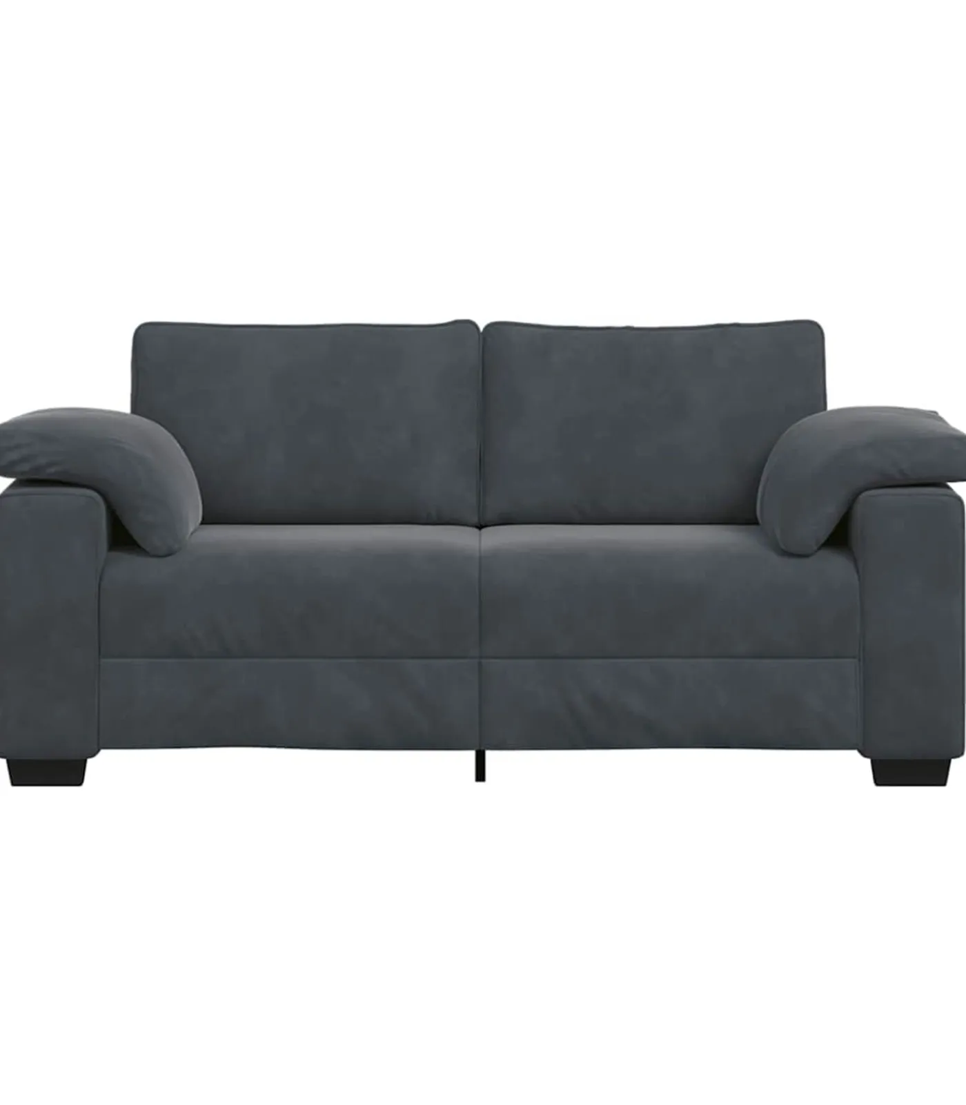 Outlet Loveseat bank 140 cm fluweel donkergrijs Zetels