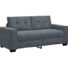 Hot Loveseat bank 140 cm fluweel donkergrijs Zetels
