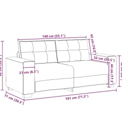 Hot Loveseat bank 140 cm fluweel donkergrijs Zetels