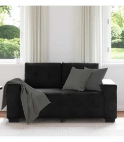 vidaXL Loveseat bank 120 cm fluweel zwart