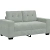 Loveseat bank 120 cm fluweel lichtgrijs Zetels