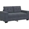 Best Loveseat bank 120 cm fluweel donkergrijs Zetels