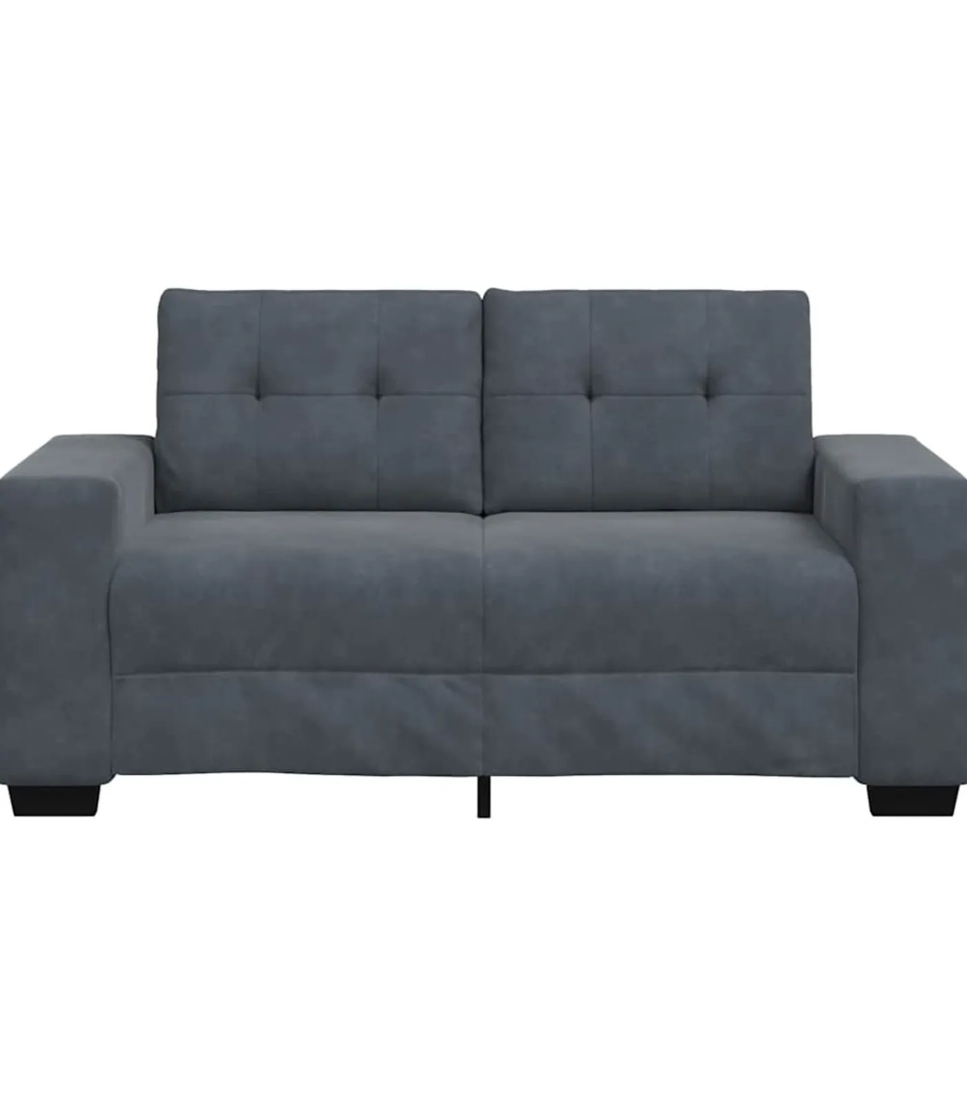 Best Loveseat bank 120 cm fluweel donkergrijs Zetels