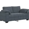 vidaXL Loveseat bank 120 cm fluweel donkergrijs