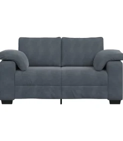 vidaXL Loveseat bank 120 cm fluweel donkergrijs
