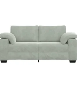 vidaXL Loveseat bank 140 cm fluweel lichtgrijs