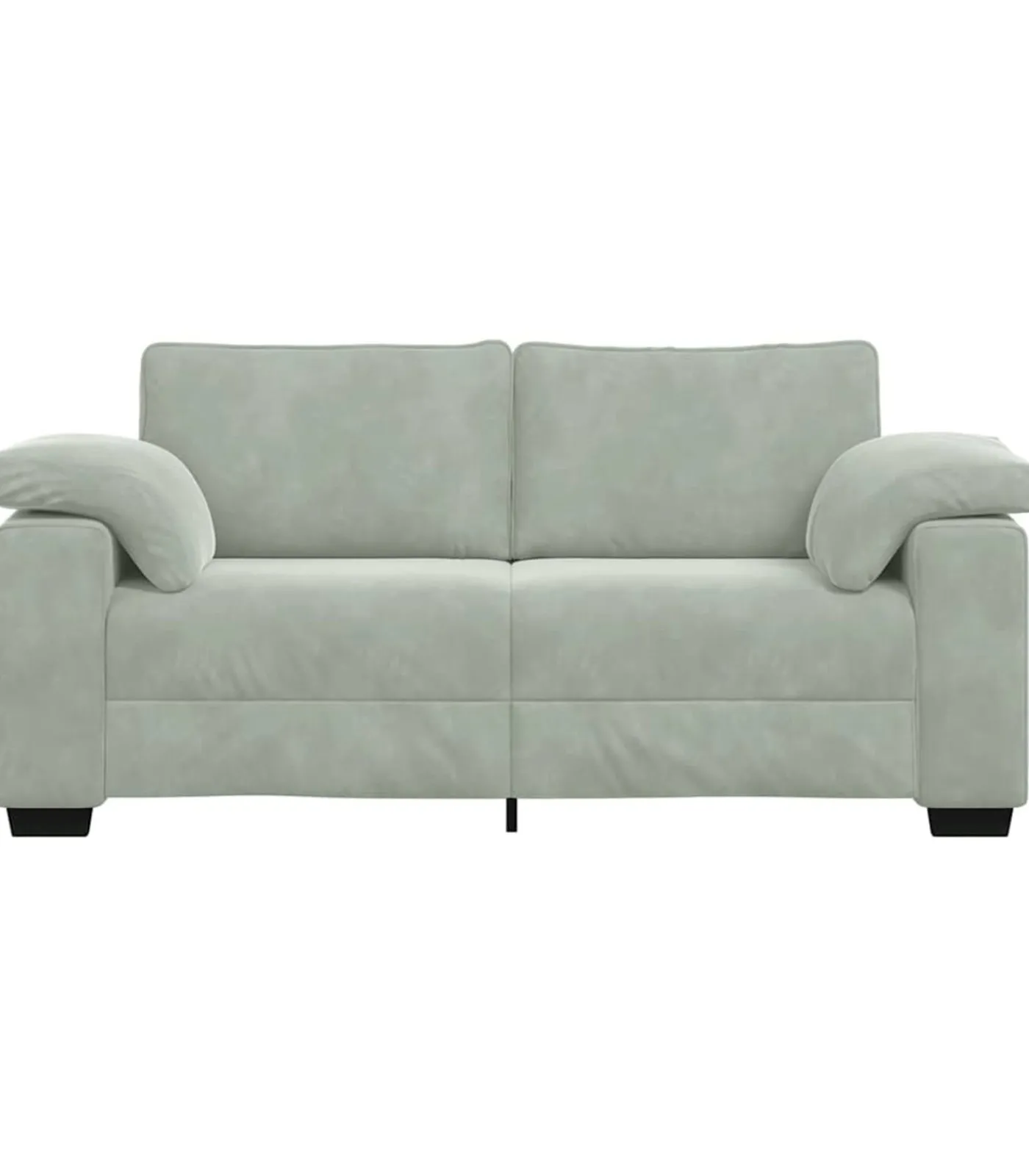 vidaXL Loveseat bank 140 cm fluweel lichtgrijs