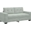 Outlet Loveseat bank 140 cm fluweel lichtgrijs Zetels