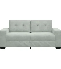 Outlet Loveseat bank 140 cm fluweel lichtgrijs Zetels