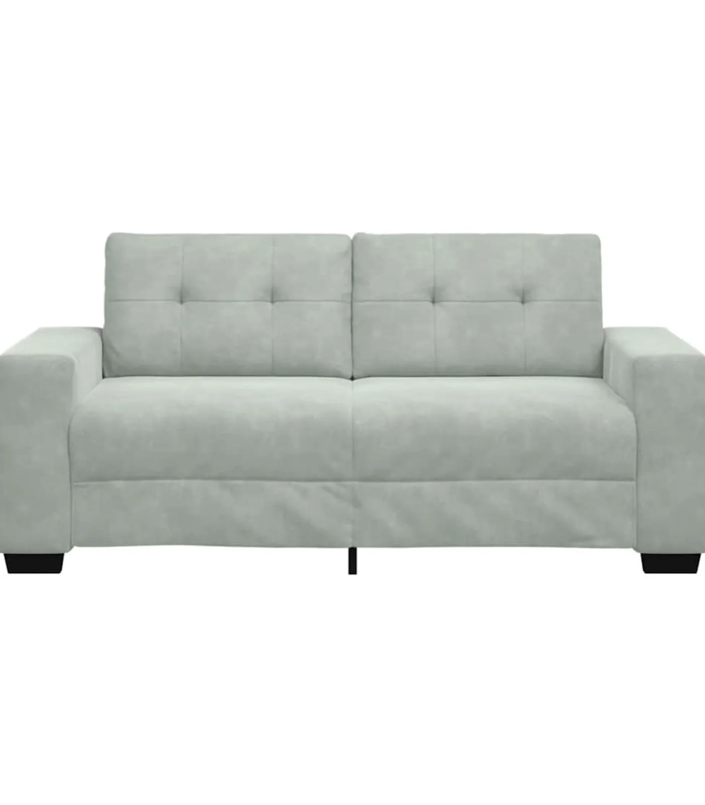Outlet Loveseat bank 140 cm fluweel lichtgrijs Zetels