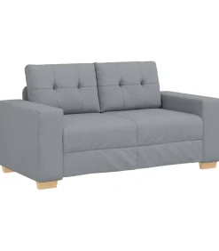 vidaXL Loveseat bank 120 cm stof lichtgrijs