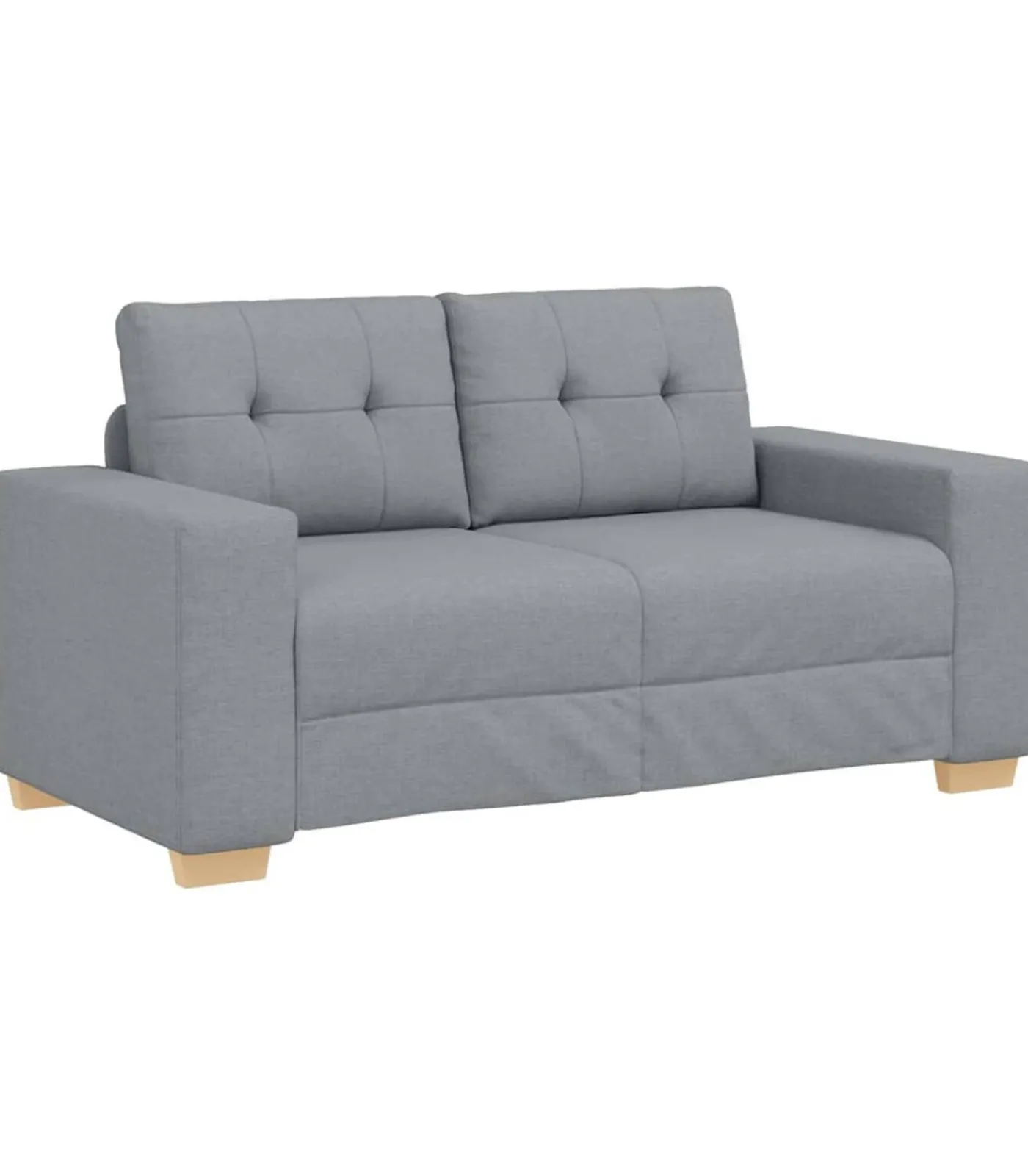 vidaXL Loveseat bank 120 cm stof lichtgrijs