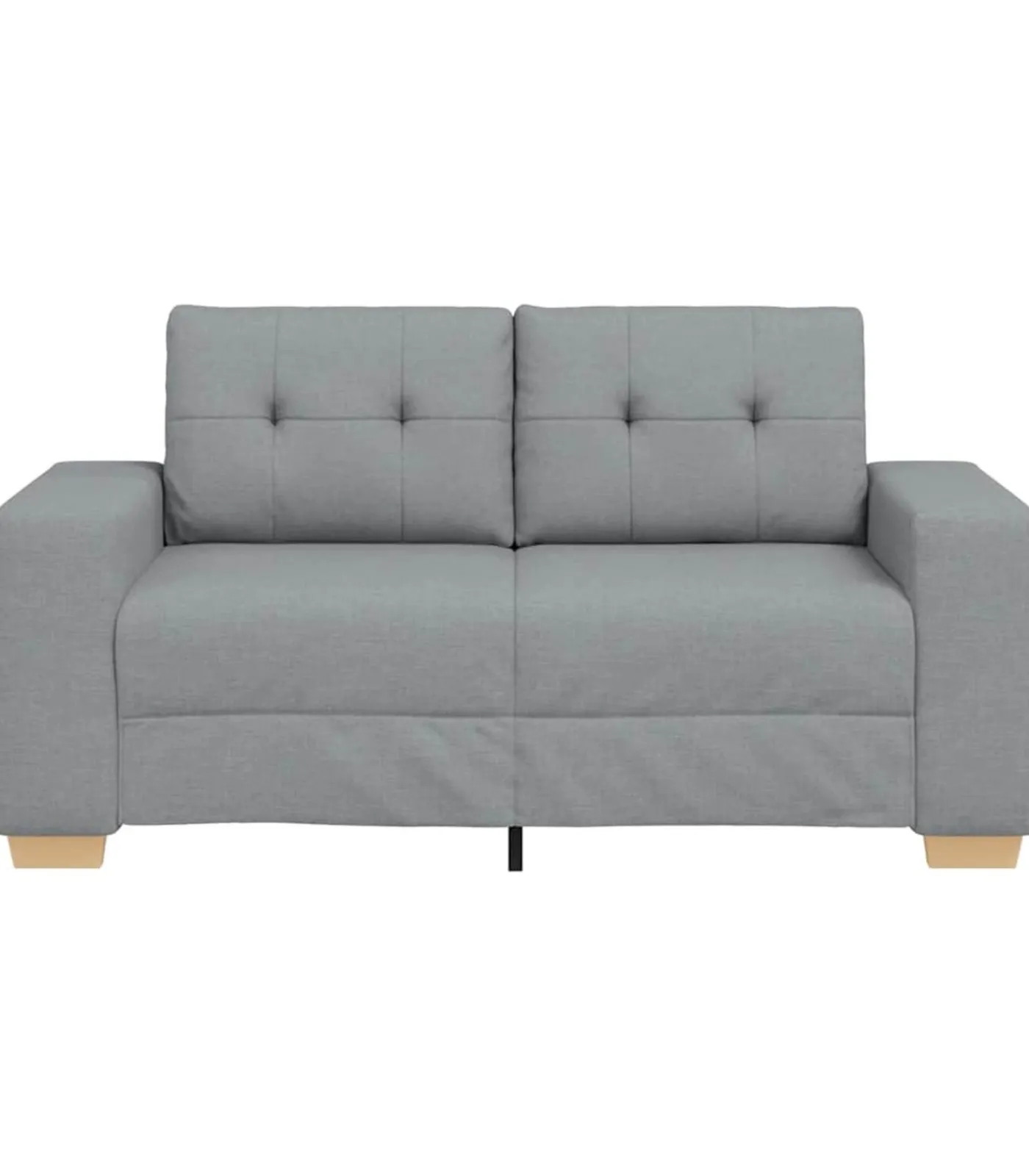 vidaXL Loveseat bank 120 cm stof lichtgrijs
