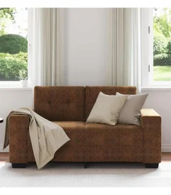 Sale Loveseat met kussen Bruin Kunstleer Zetels