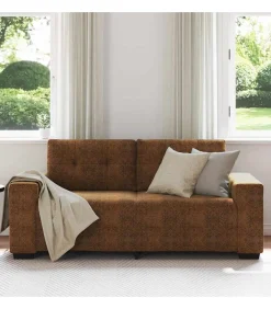 Loveseat met kussen Bruin Kunstleer Zetels
