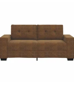 Loveseat met kussen Bruin Kunstleer Zetels