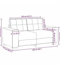 Outlet Loveseat met kussen Crème Stof Zetels