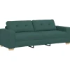 vidaXL Loveseat met kussen Donkergroen Stof