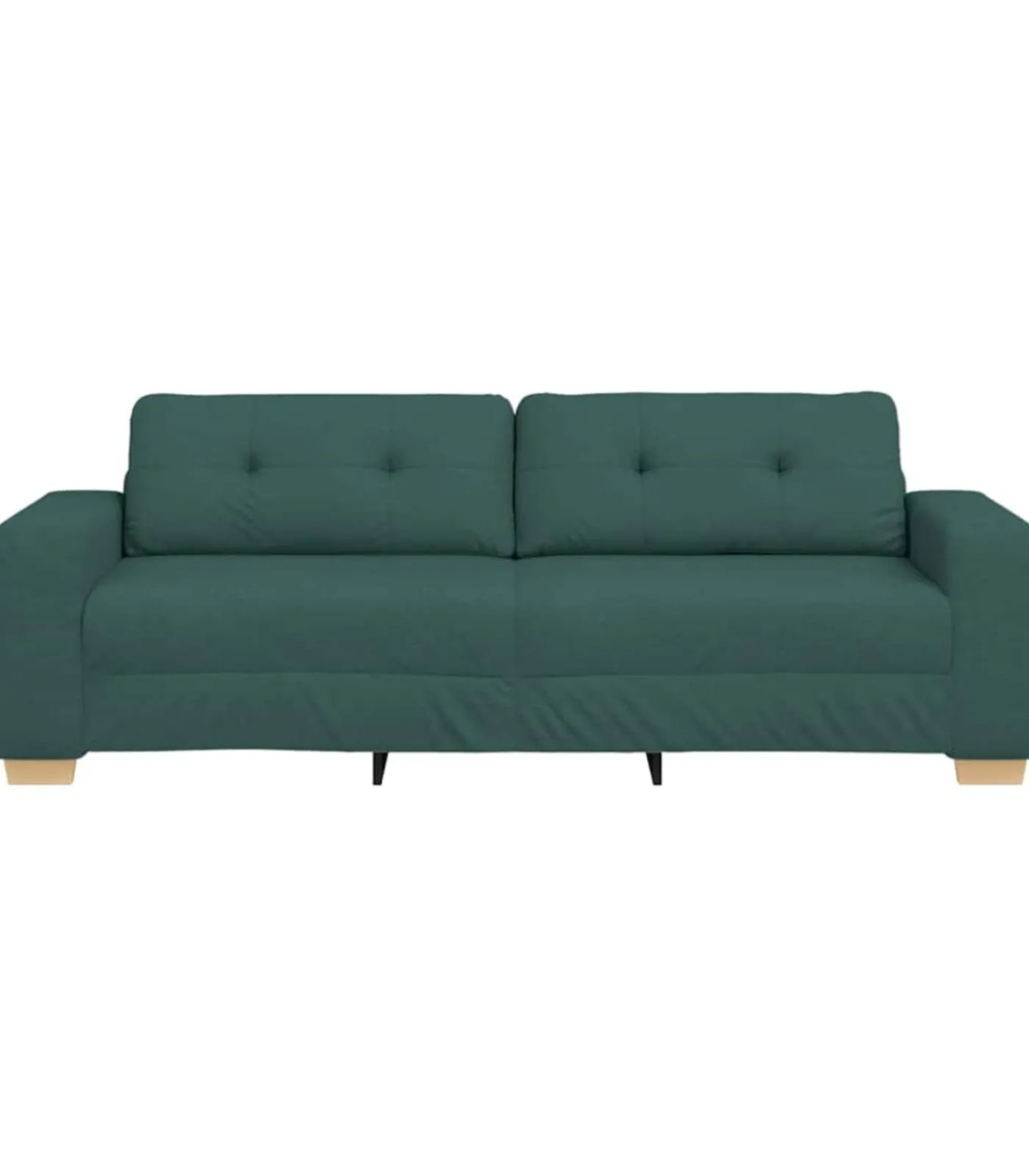 vidaXL Loveseat met kussen Donkergroen Stof