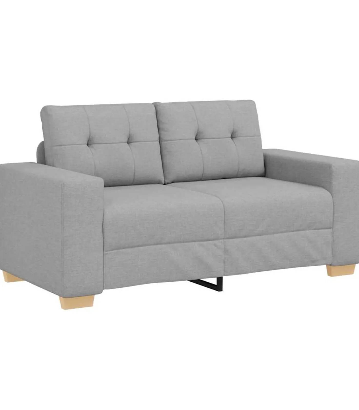 vidaXL Loveseat met kussen Wolkgrijs Stof