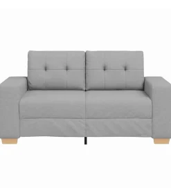 vidaXL Loveseat met kussen Wolkgrijs Stof