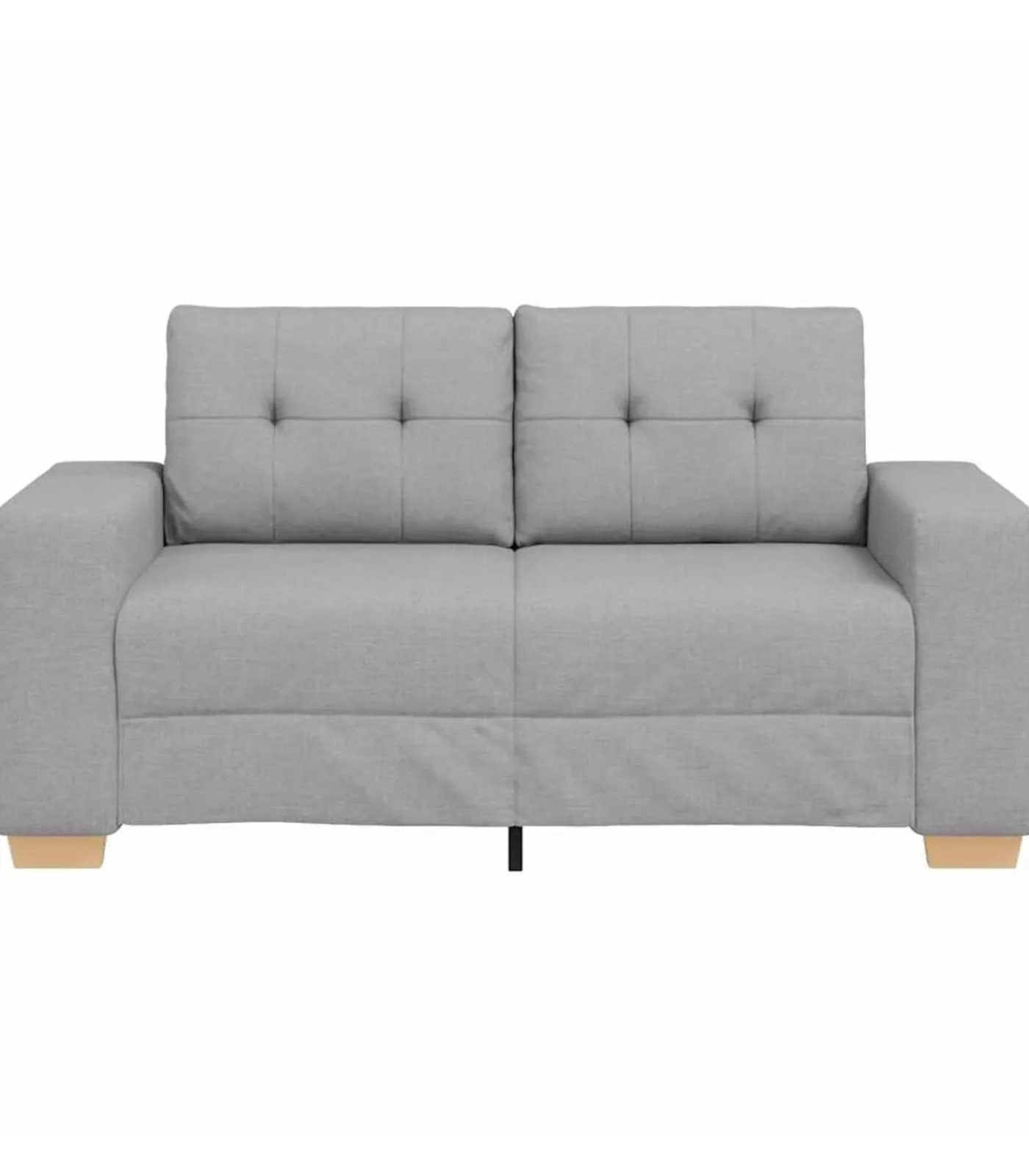 vidaXL Loveseat met kussen Wolkgrijs Stof