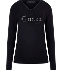 DAMES GUESS Ls Vn Kenzie Logo Swtr