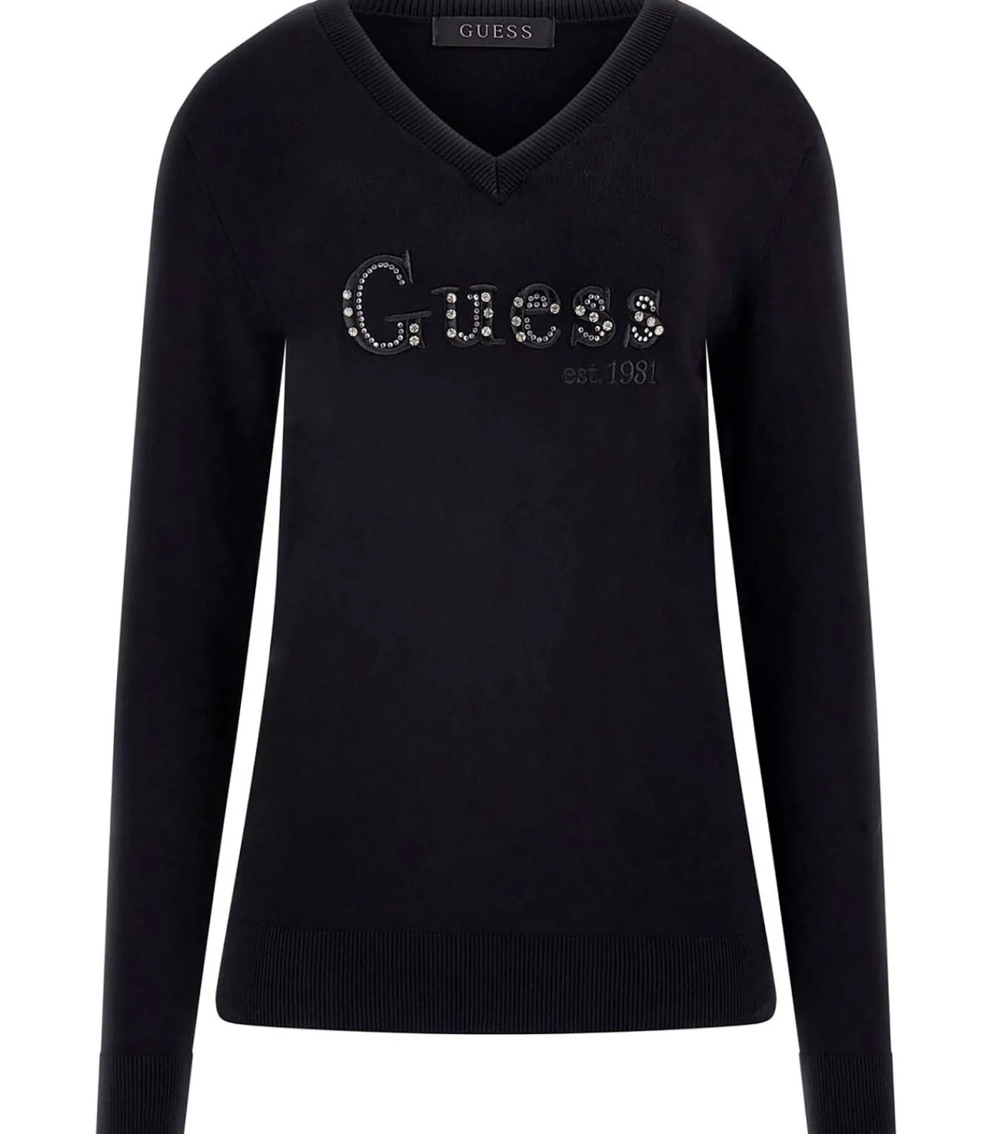 DAMES GUESS Ls Vn Kenzie Logo Swtr