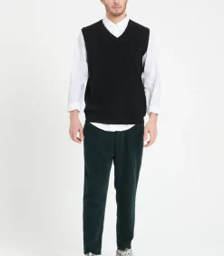 Heren Studio Cashmere8 LUKE 9 Mouwloos vest - 100% kasjmier