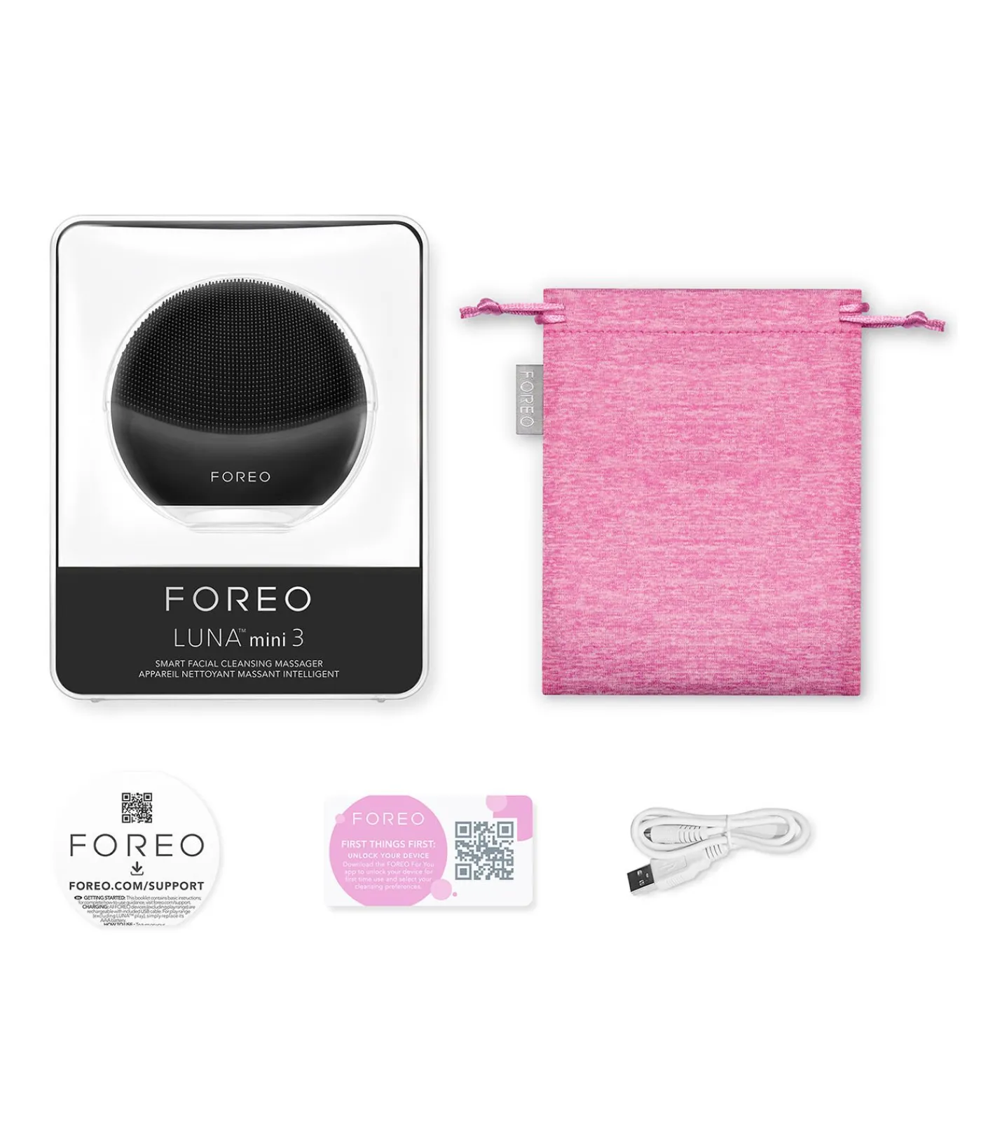 FOREO LUNA Mini 3 Midnight Elektrische Gezichtsreiniger voor Alle Huidtypen