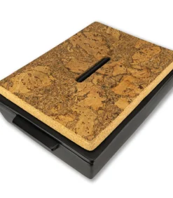 DUTCHDELUXES Luxe - Keramiek - Ovenschaal met deksel - Inclusief onderzetter van kurk - Zwart