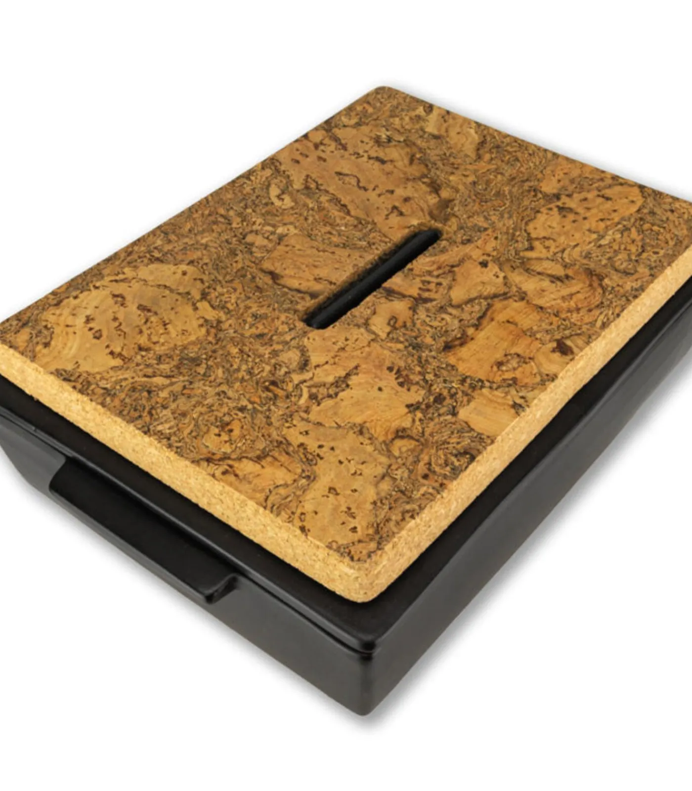 DUTCHDELUXES Luxe - Keramiek - Ovenschaal met deksel - Inclusief onderzetter van kurk - Zwart