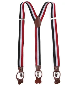 Heren Suitable Luxe Bretels Rood Wit Blauw