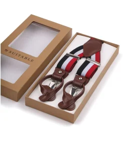 Heren Suitable Luxe Bretels Rood Wit Blauw