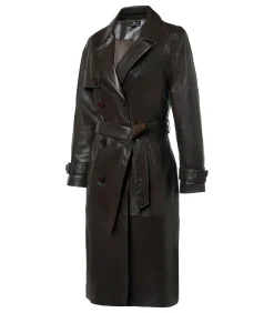 DAMES Mart Visser Lyana Leren Jas Donkerbruin