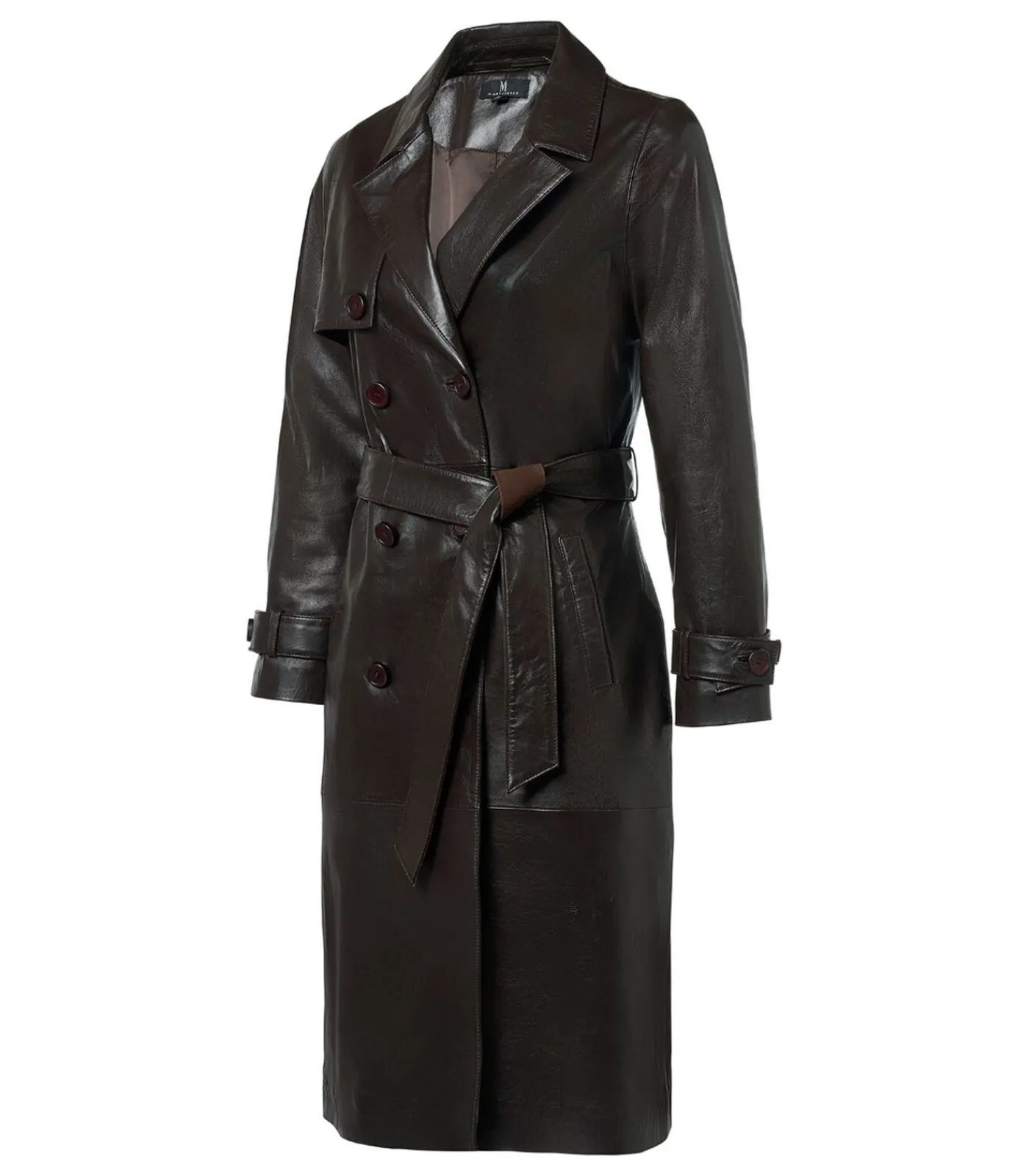 DAMES Mart Visser Lyana Leren Jas Donkerbruin