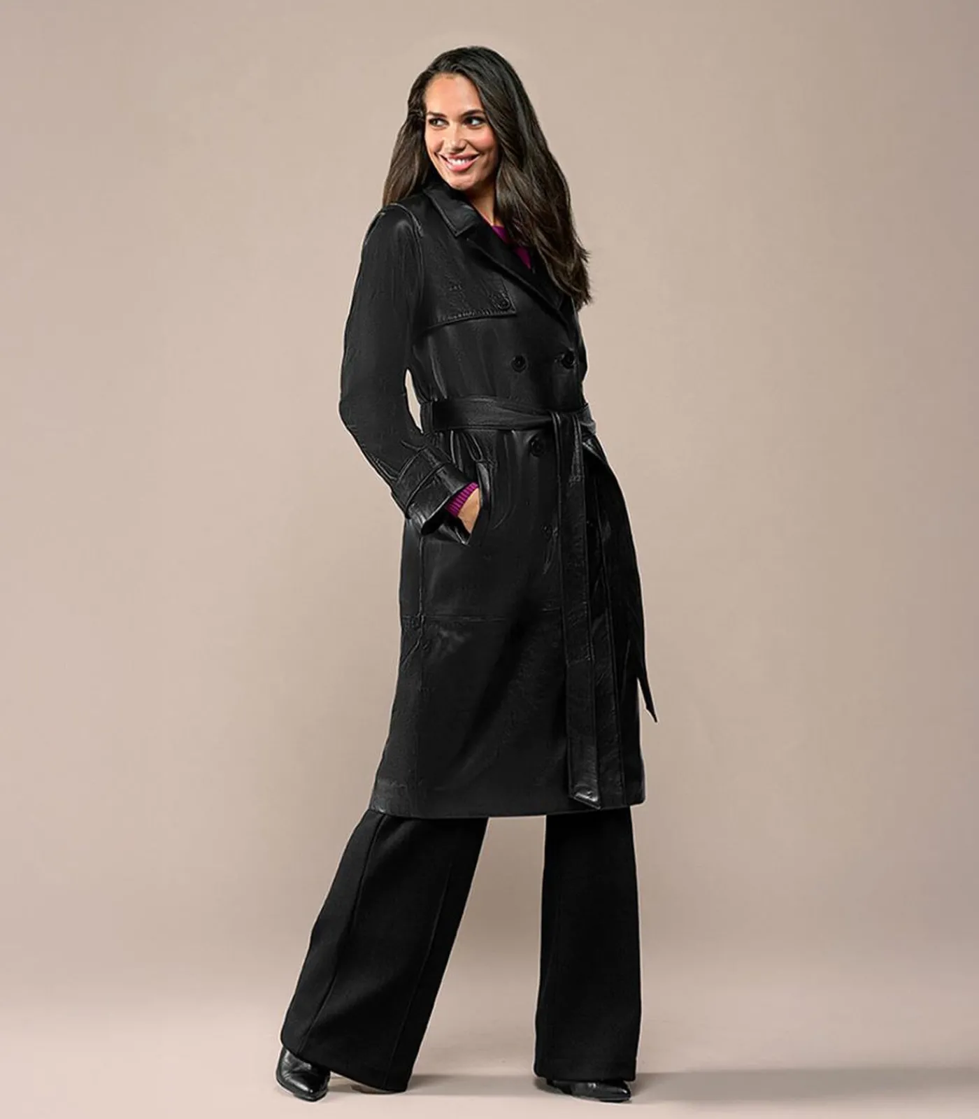 DAMES Mart Visser Lyana Leren Jas Zwart