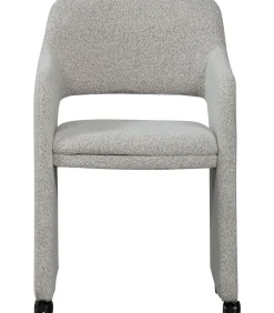 Outlet Lyric Eetkamerstoelen - Bouclé - Greige - Set van 6 Stoelen