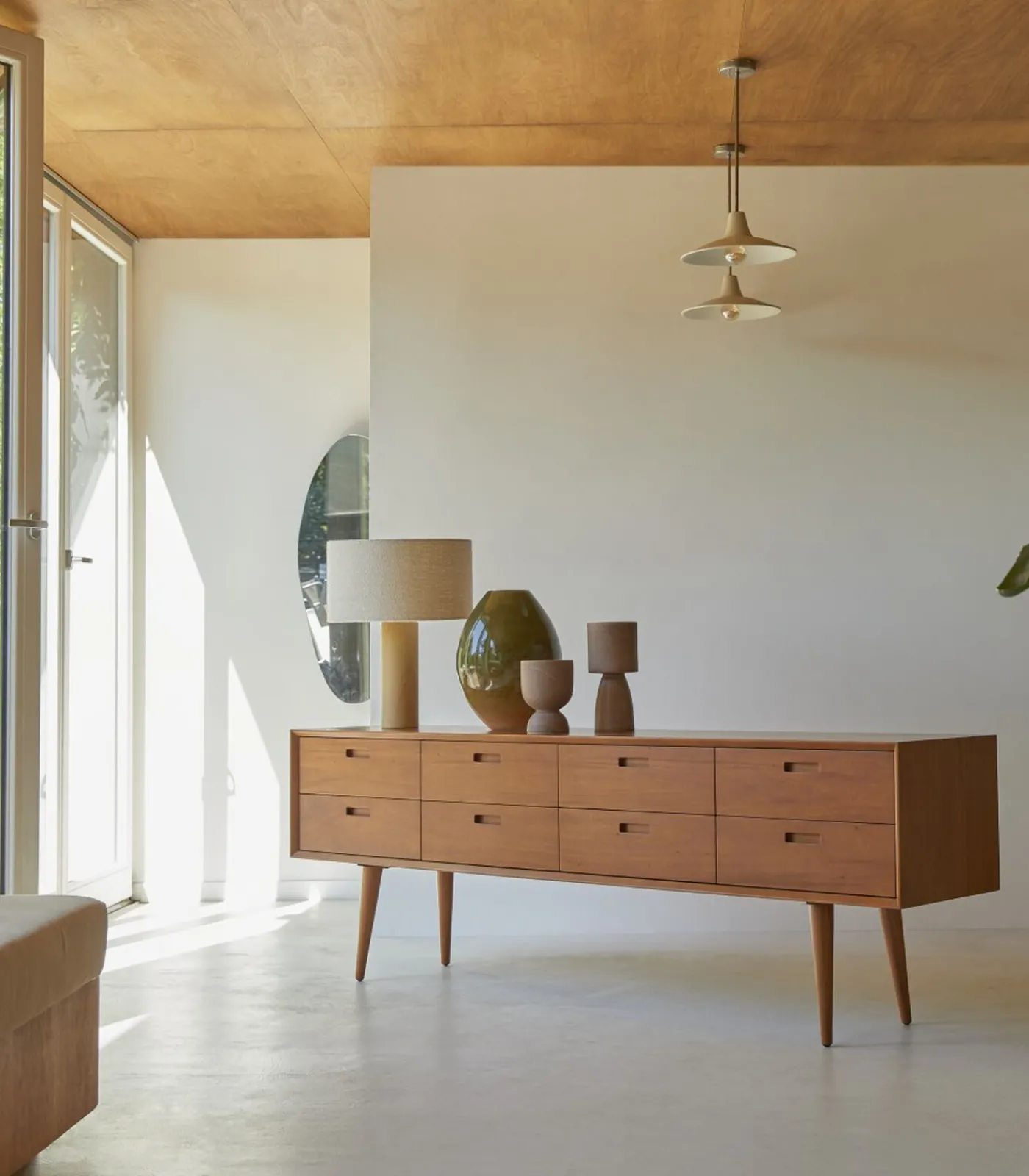 New Magda 50's - Lage ladekast van massief mahoniehout Meubels