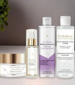 Online Make-up verwijderaar + Toner + Collageen Serum + Collageen Dagcrème Gezicht Sets