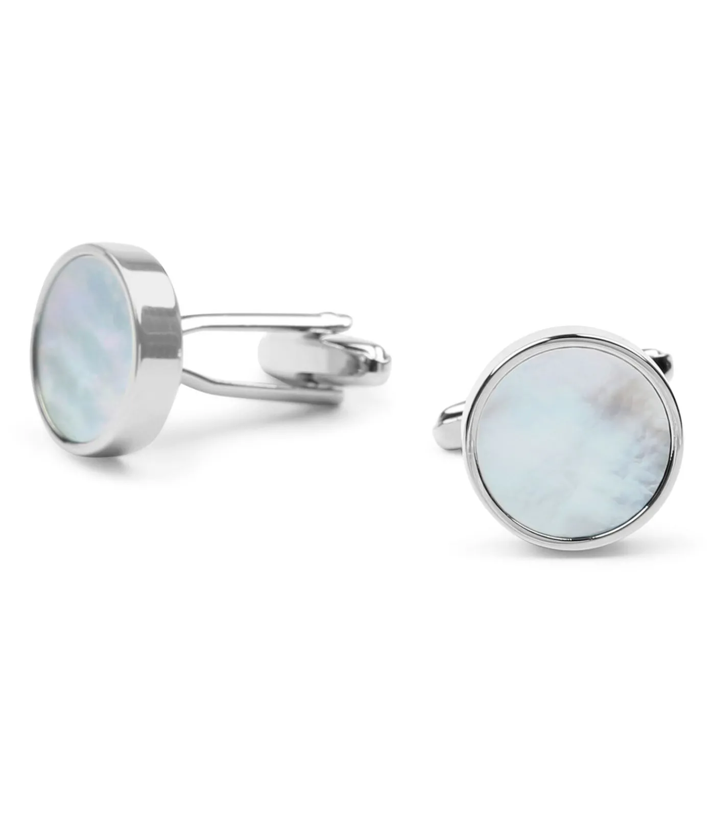 Sale Manchetknoop Cirkel Blauw Zilver Heren Kostuums & Blazers