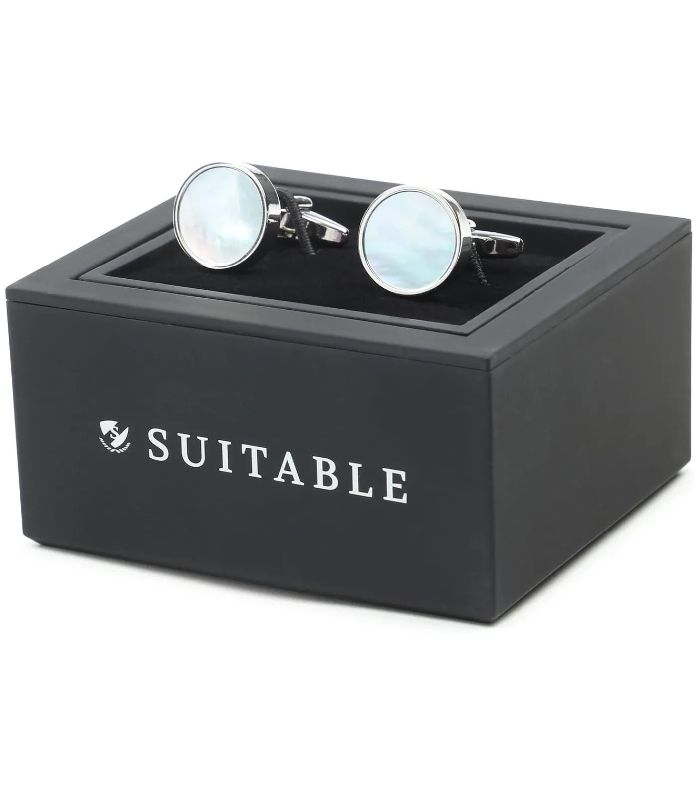 Sale Manchetknoop Cirkel Blauw Zilver Heren Kostuums & Blazers