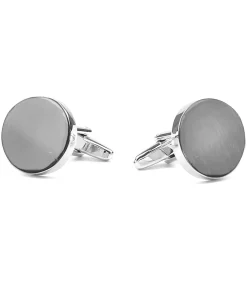 Heren Suitable Manchetknoop Rond Zilver