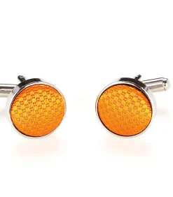 Clearance Manchetknopen zijde oranje Heren Kostuums & Blazers