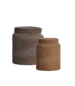 Outlet Mand Betania - Donkerbruin - Ø33cm - Set van 2 Organiseren