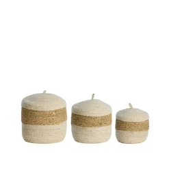 Light & Living Mand Kenmare - Crème - Ø34cm - Set van 3