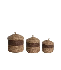 Light & Living Mand Kenmare - Naturel - Ø34cm - Set van 3