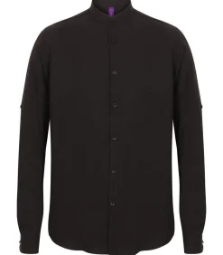 Heren Henbury MANDARIN COLLAR - Shirt - Zwart